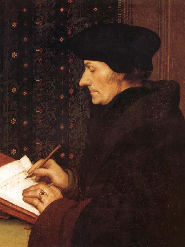 Hans Holbein Erasme ecrivant